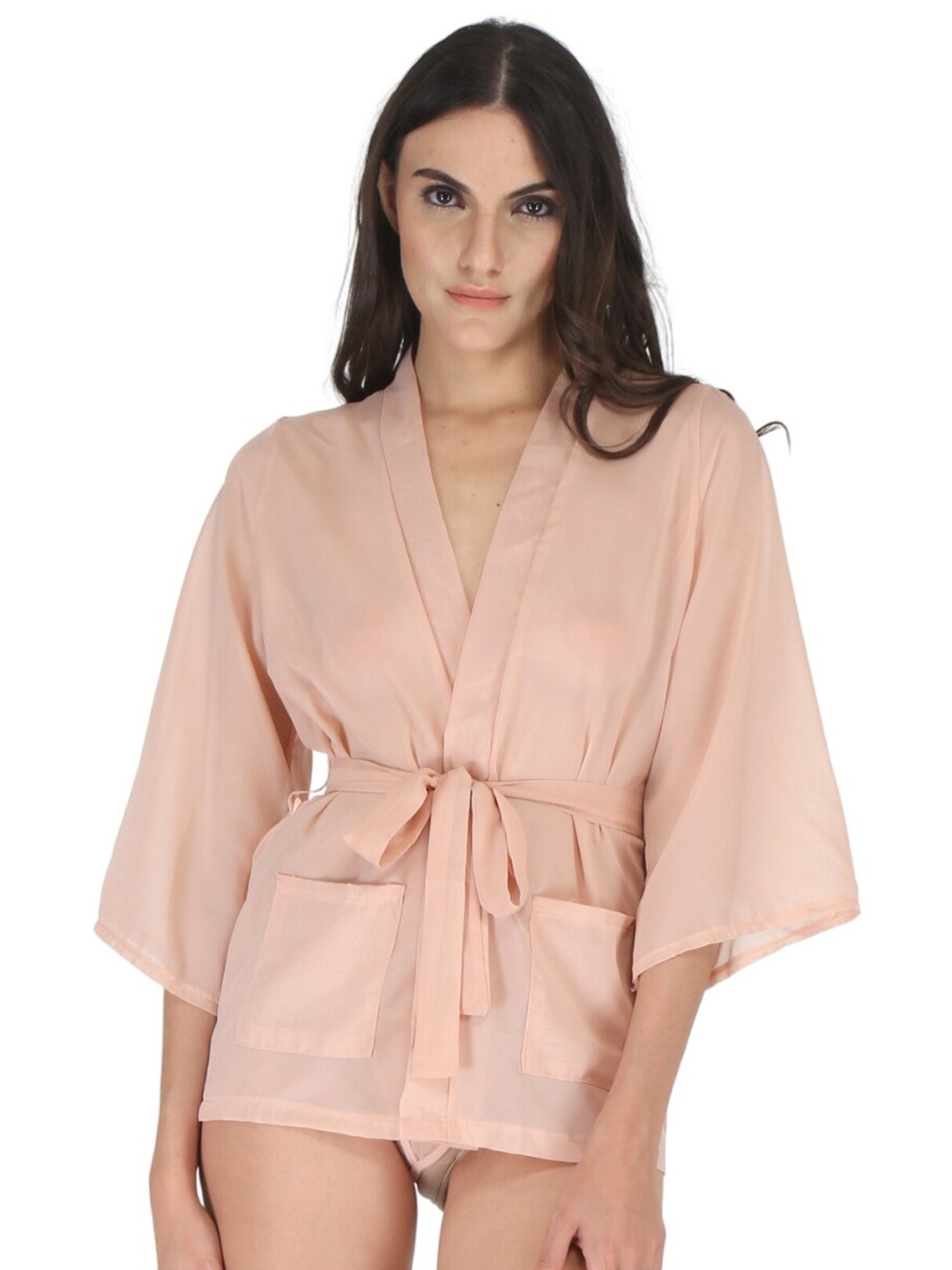 

EZLOOT V-Neck Baby Doll, Peach