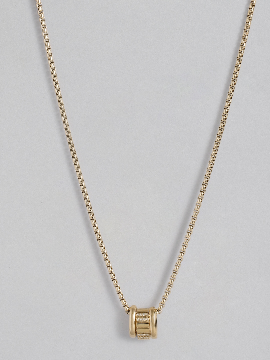 

Calvin Klein Minimalistic Crystals Studded Pendant with Chain, Gold