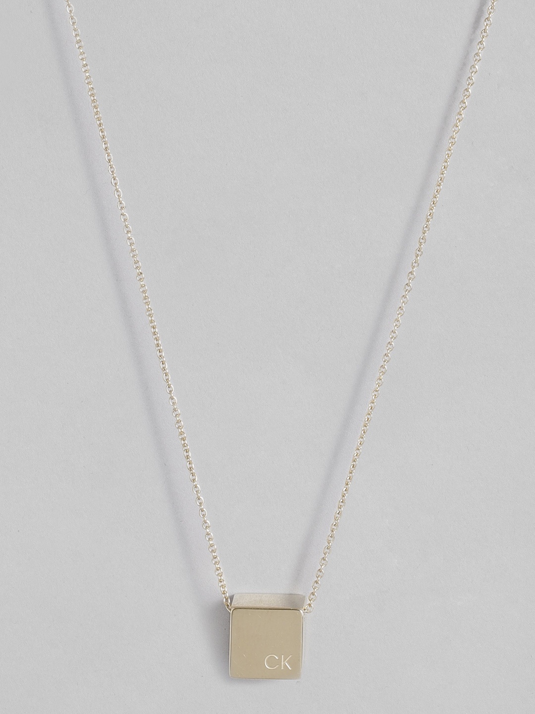 

Calvin Klein Geometric Pendant with Chain, Gold