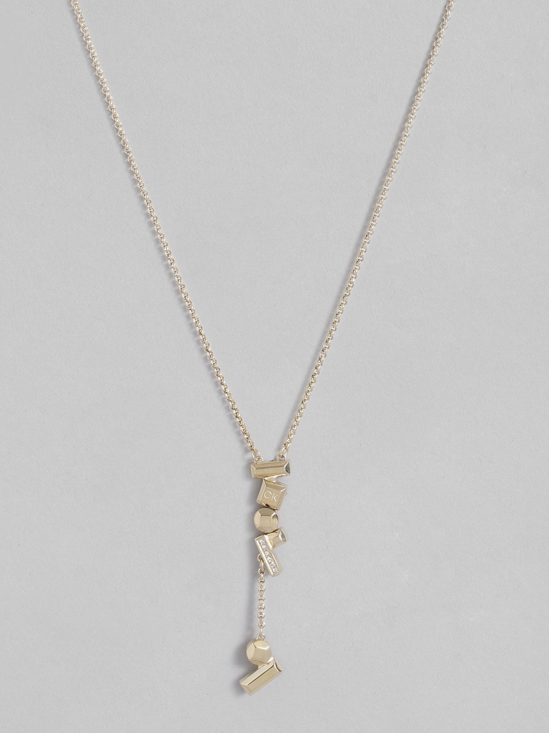 

Calvin Klein Crystals Studded Luster Necklace, Gold