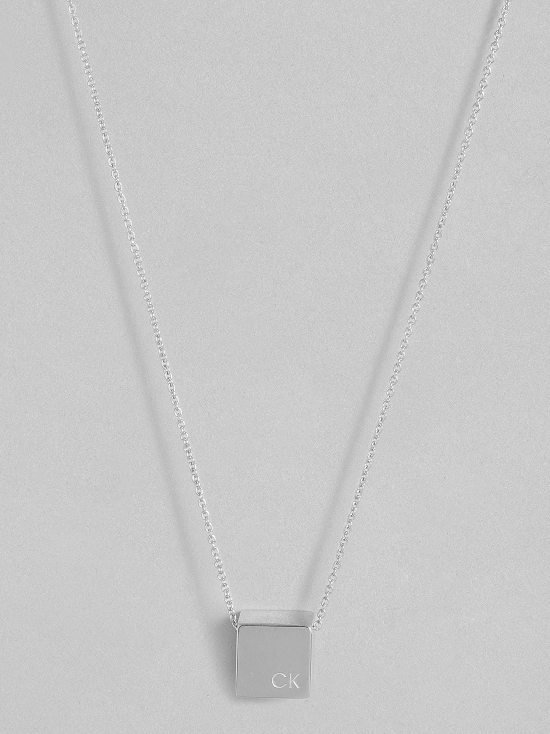 

Calvin Klein Geometric Stainless Steel Pendant With Chain, Silver