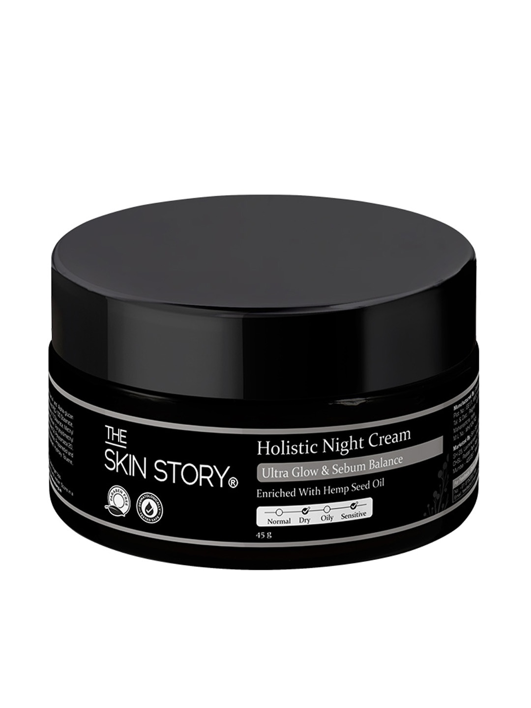 

THE SKIN STORY Holistic Anti-Ageing& Glowing Skin Hemp Night Cream-45g, Black