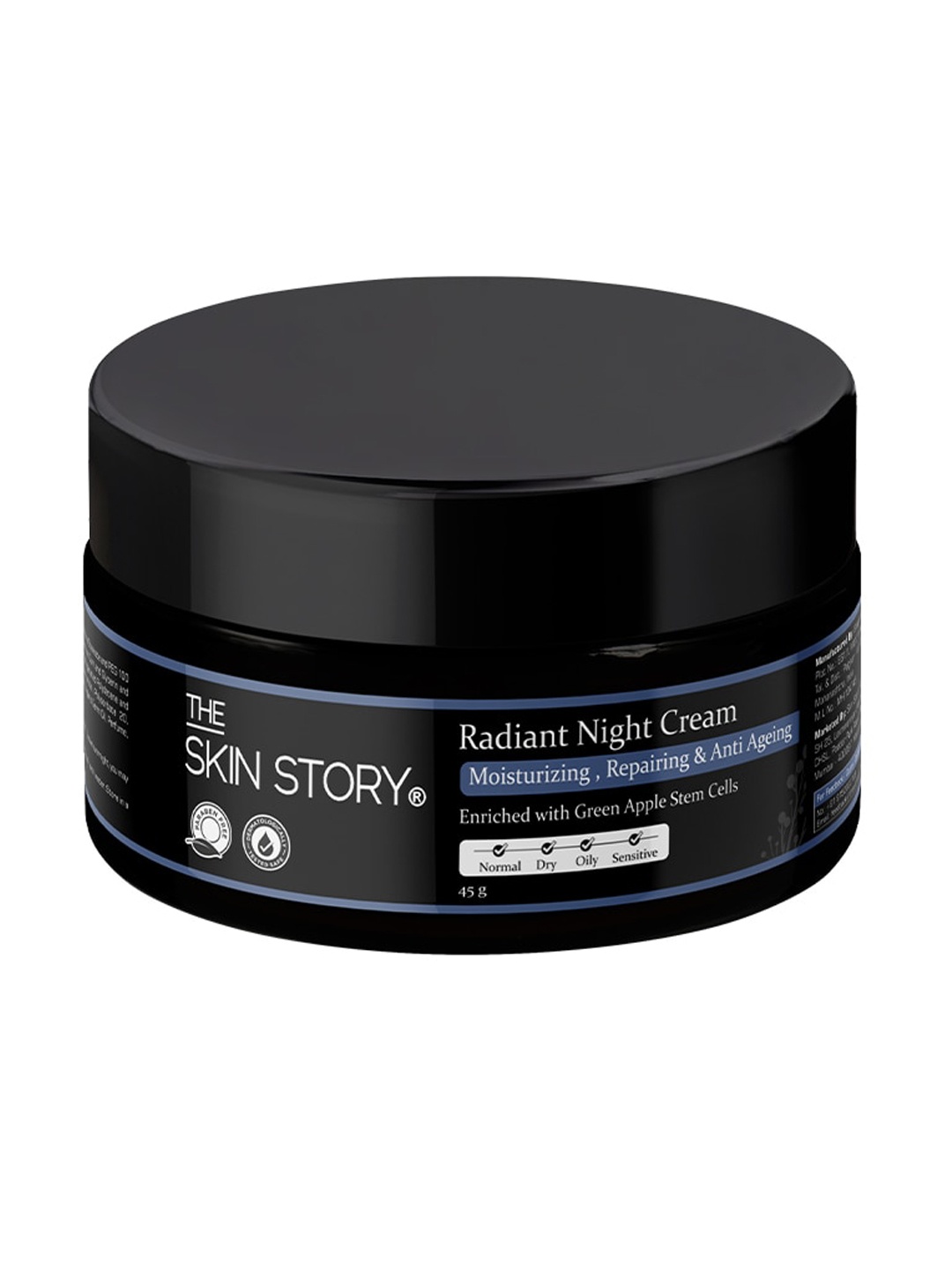 

THE SKIN STORY Women Anti Ageing Radiant Night Cream for Glowing & Radiant Skin- 45g, Black