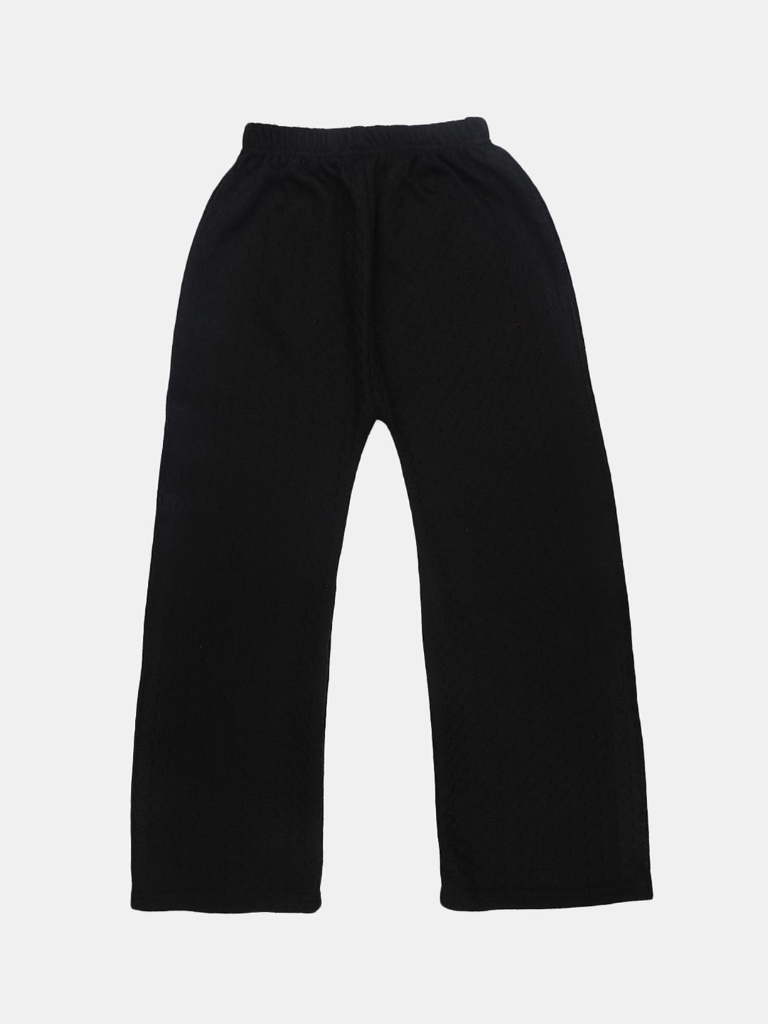 

V-Mart Girls Mid-Rise Straight Fit Cotton Trousers, Black