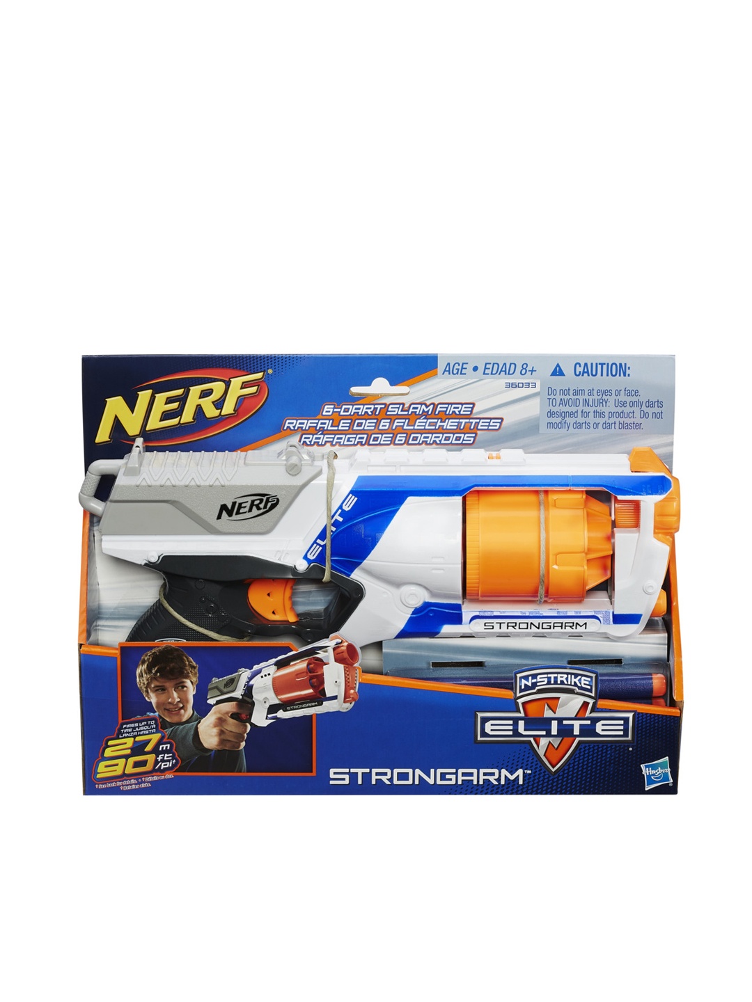 

NERF Boys Strongarm N-Strike Elite Toy Blaster For Ages 8+, Multi