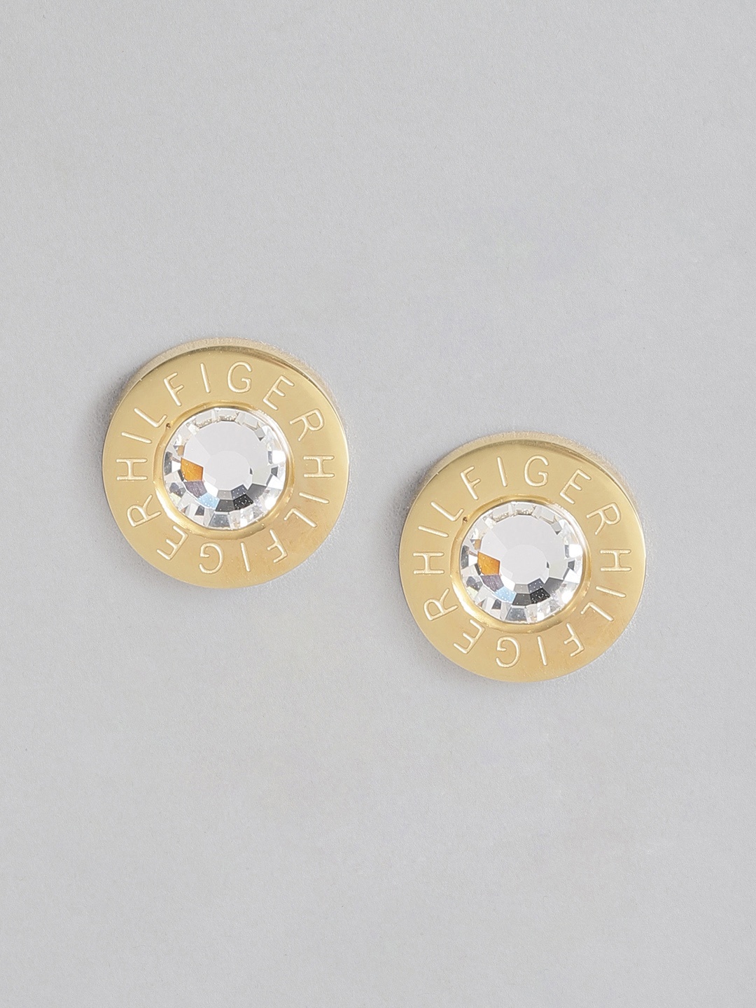 

Tommy Hilfiger Fine Core Crystal Circular Stud Earrings, Gold
