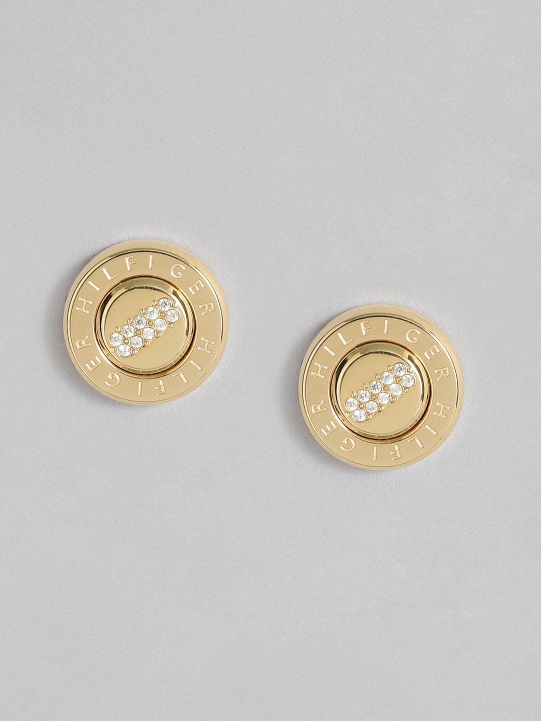 

Tommy Hilfiger Gold Plated Crystals Stainless Steel Circular Studs