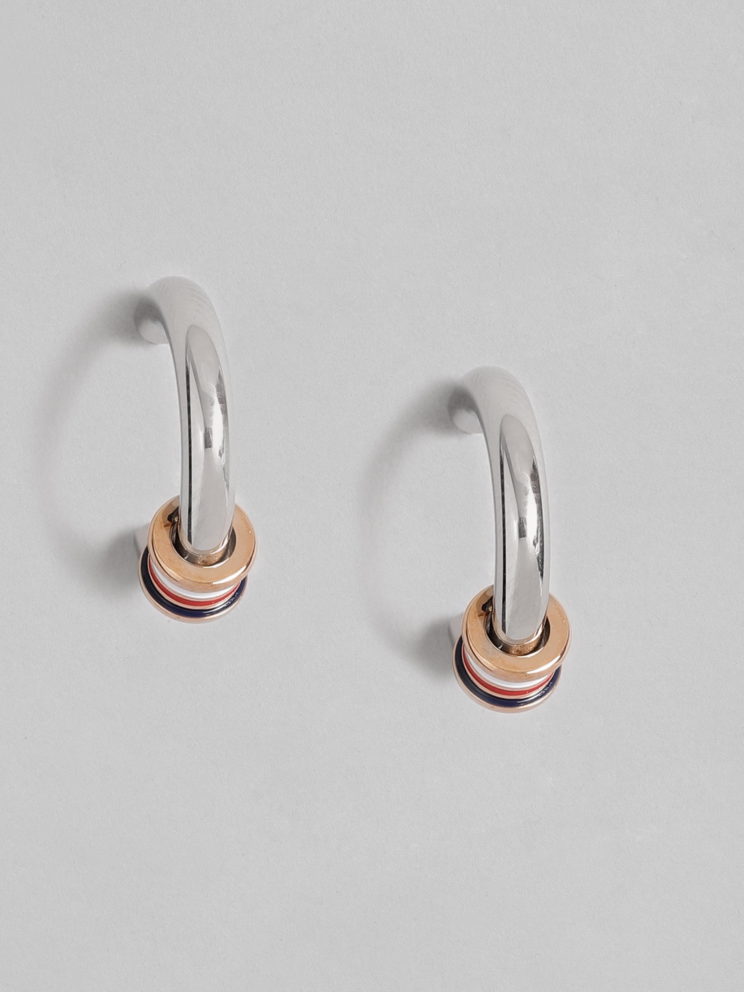 

Tommy Hilfiger Classic Half Hoop Earrings, Silver