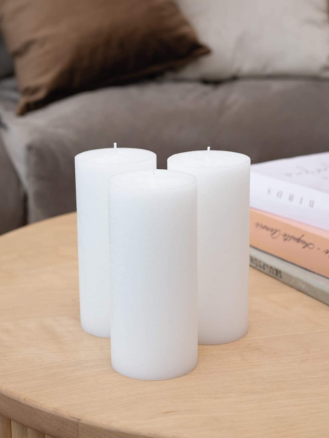 

Aromatic Fables White 3 Pieces Jasmine Fragrance Rustic Pillar Candles