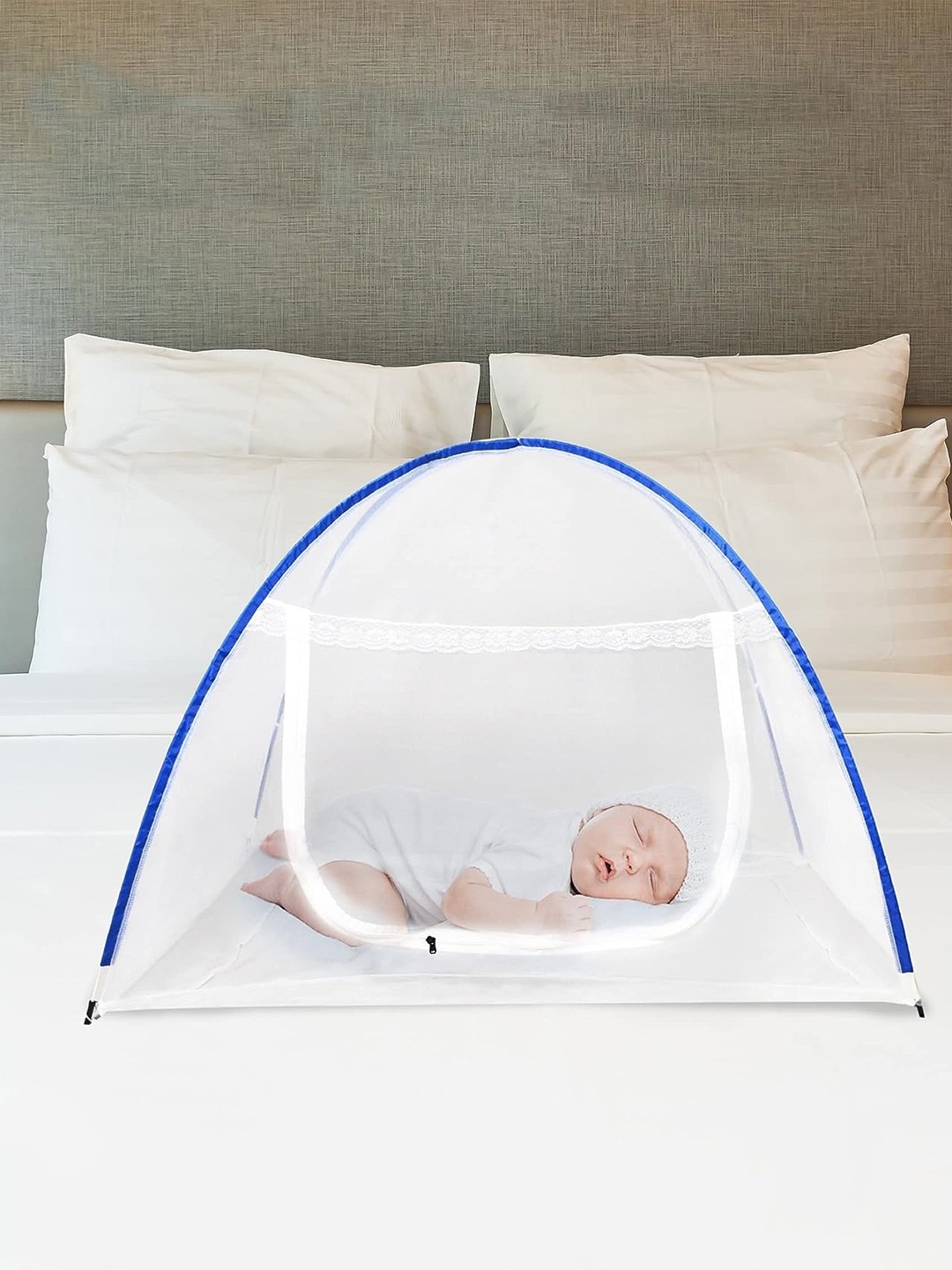 

Classic Mosquito Net White & Blue Breathable Mosquito Net