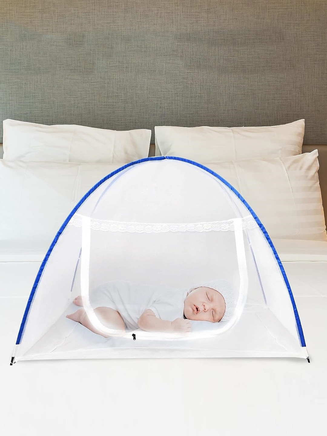 

Evafly Infants White & Blue Mosquito Net