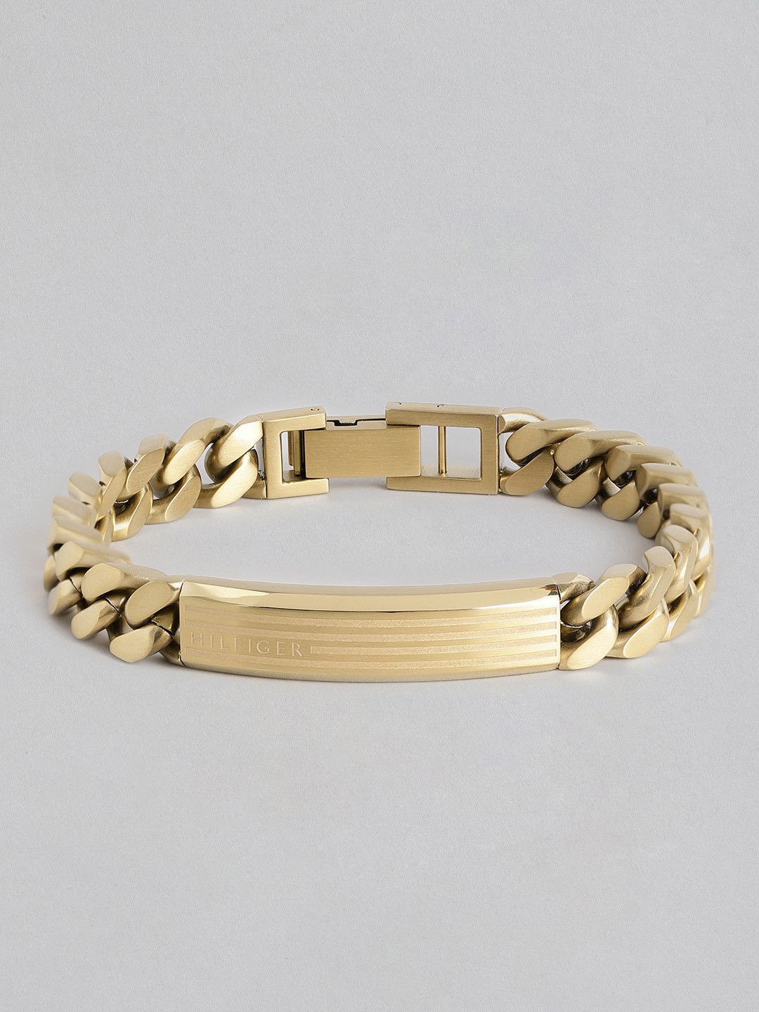 

Tommy Hilfiger Men Stainless Steel Chain LInk Bracelet, Gold
