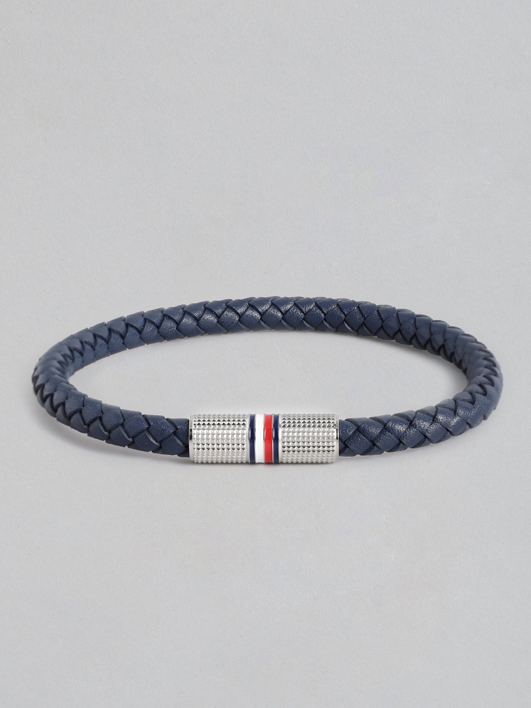 

Tommy Hilfiger Men Infinity Braid Leather Wraparound Bracelet, Blue