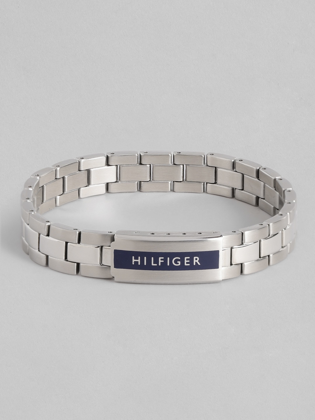 

Tommy Hilfiger Men Iconice Srips Stainless Steel Link Bracelet, Silver