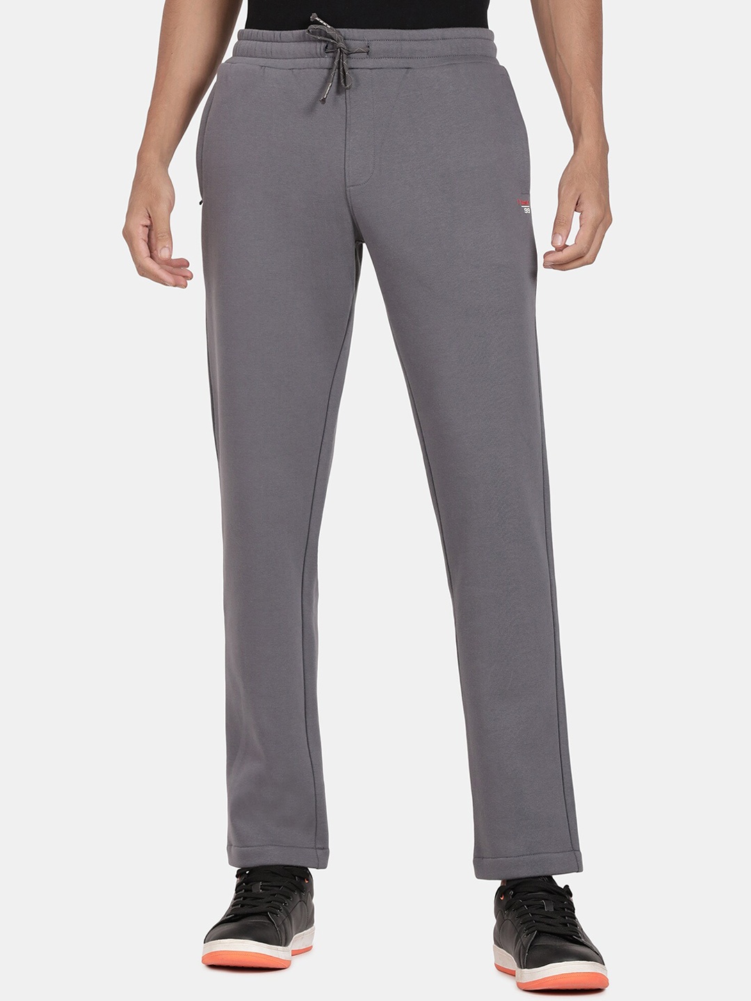 

t-base Men Cotton Track Pants, Grey