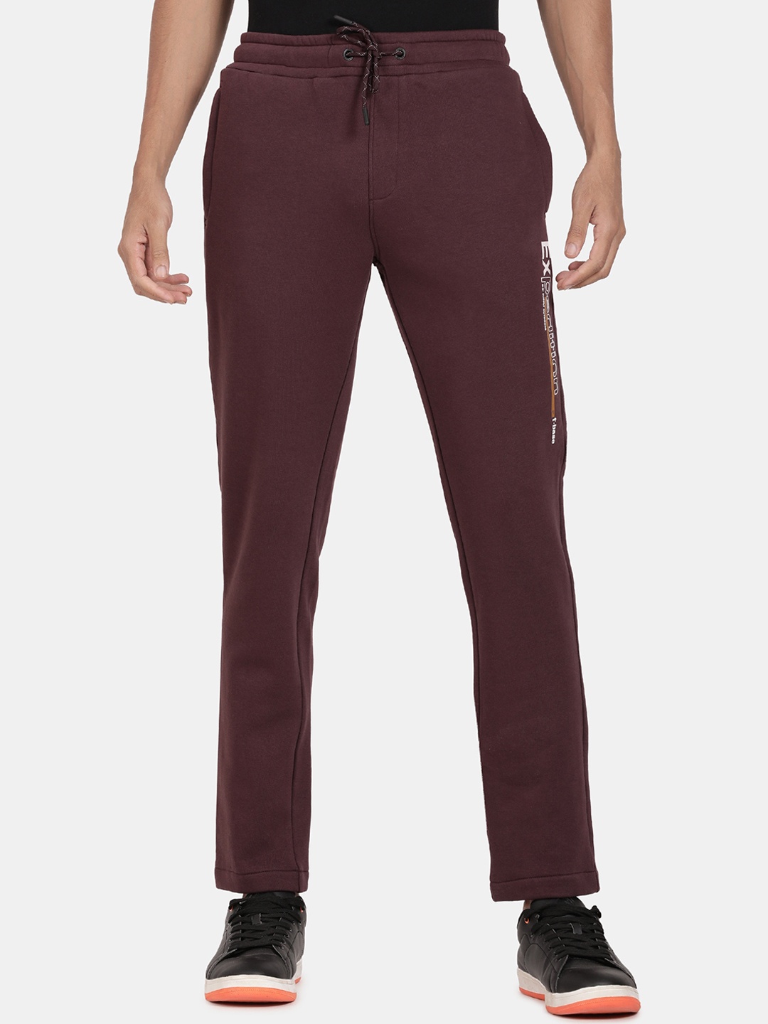 

t-base Men Cotton Mid Rise Track Pants, Maroon