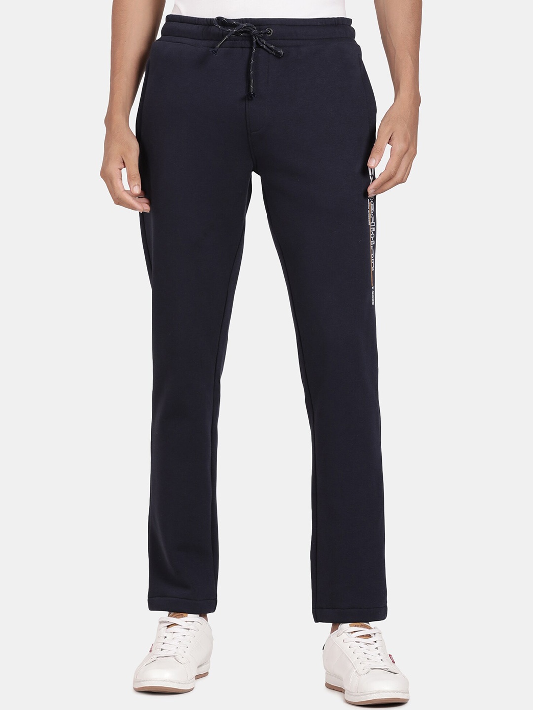 

t-base Men Mid-Rise Track Pants, Navy blue