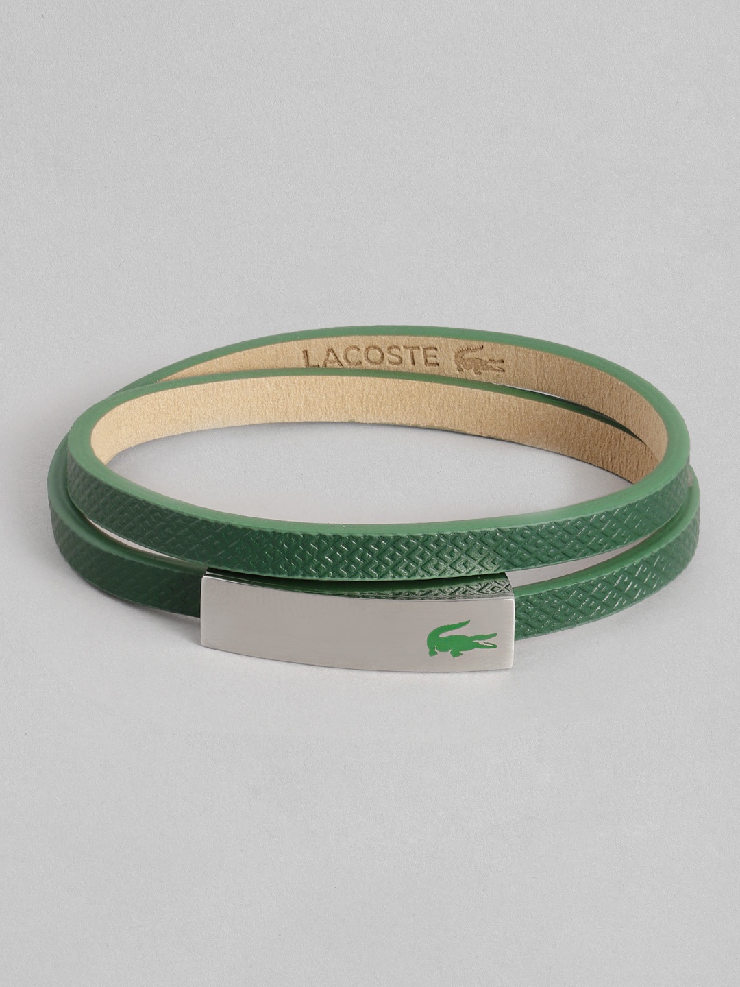 

Lacoste Men Port Textured Multistrand Bracelet, Green