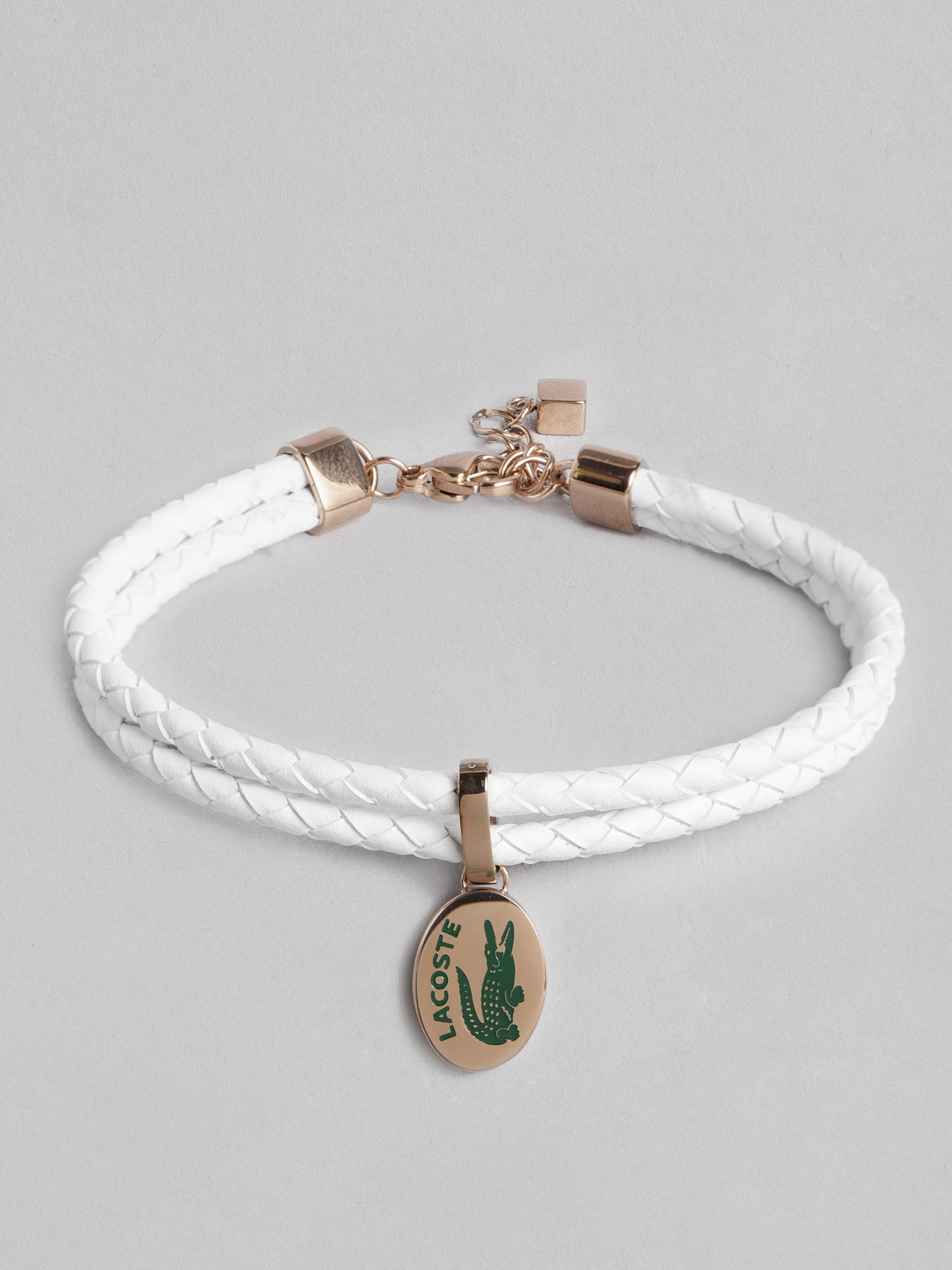 

Lacoste Women Leather Sneak Multistrand Bracelet, White