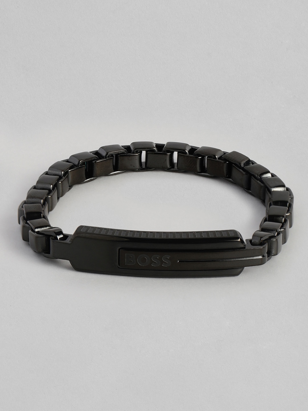 

Hugo Boss Men Brand Logo Embossed Link Bracelet, Black