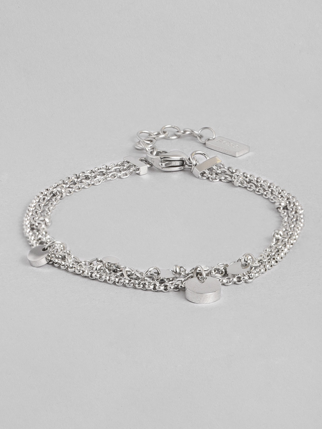 

Hugo Boss Women Iris Crystal Stainless Steel Crystals Charm Bracelet, Silver