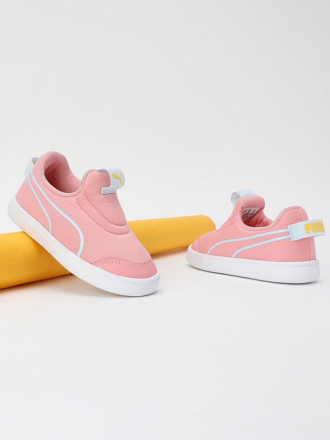 

Puma Kids Courtflex v2 Slip-On Sneakers, Peach