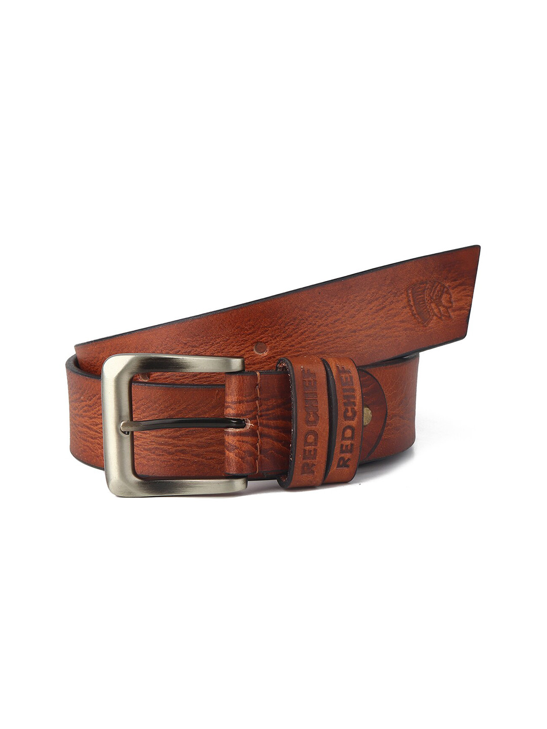 

Red Chief Men Textured Leather Belt, Brown