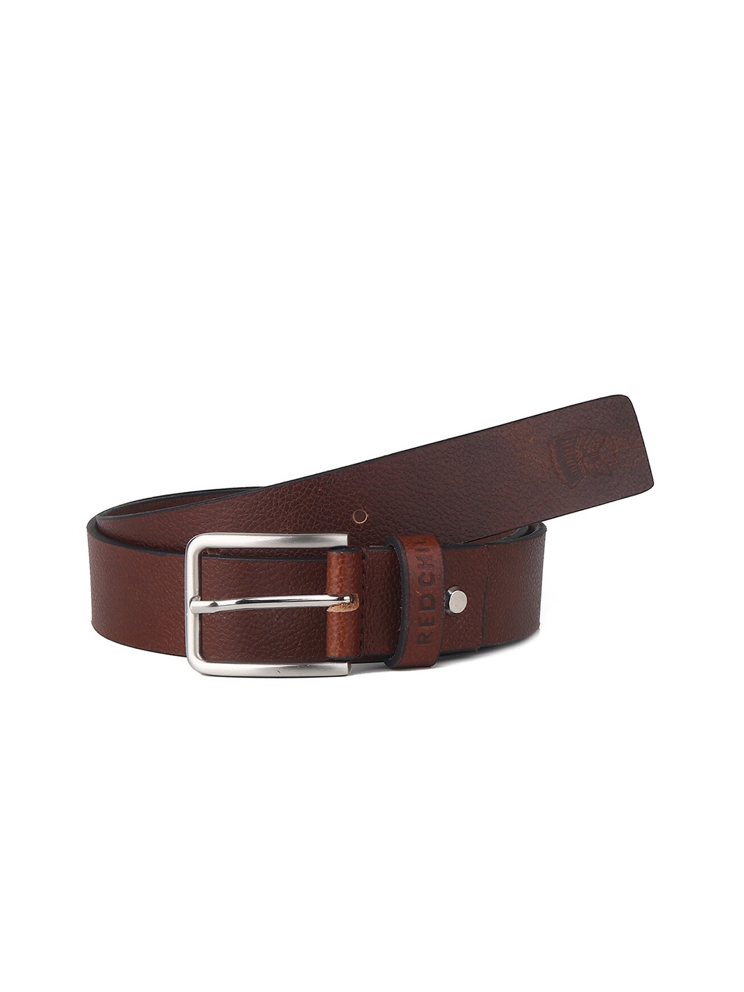 

Red Chief Men Textured Slim Leather Formal Belt, Maroon