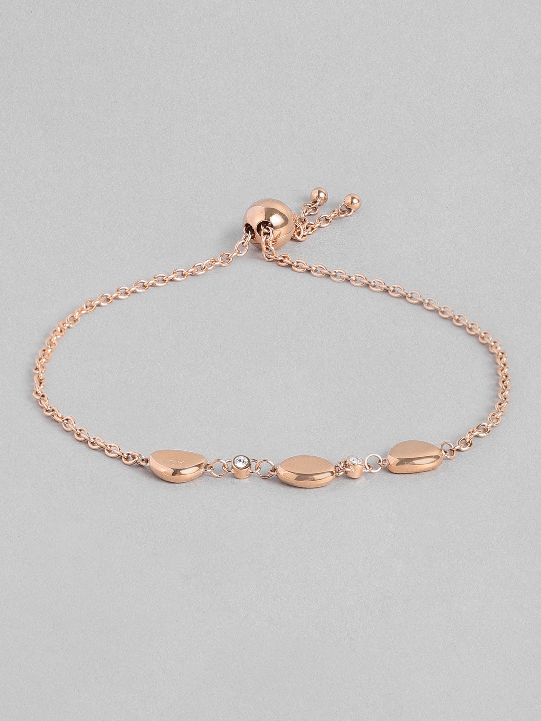 

Calvin Klein Women Fascinate Crystals Studded Charm Bracelet, Rose gold