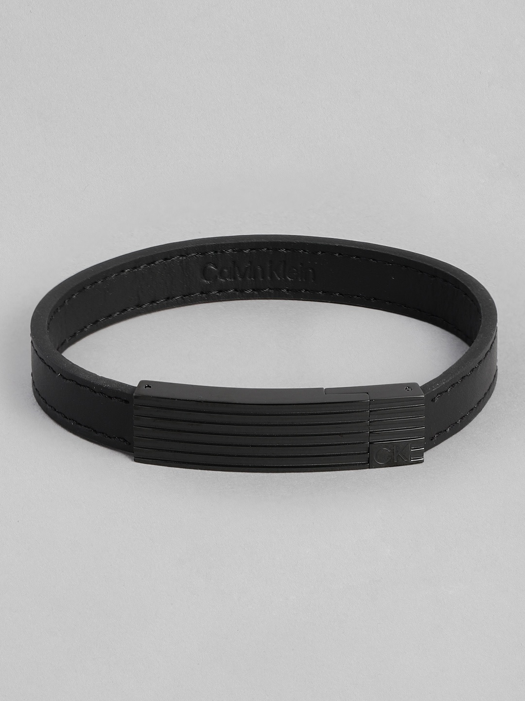 

Calvin Klein Men Leather Wraparound Bracelet, Black