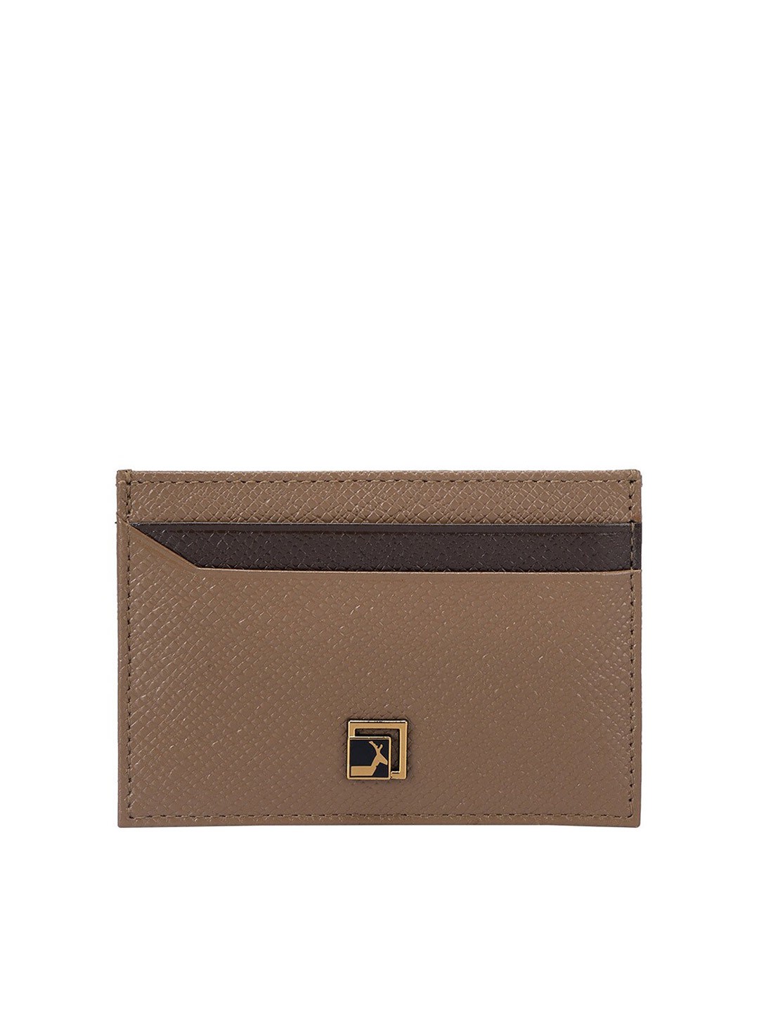 

Da Milano Unisex Textured Leather Card Holder, Brown
