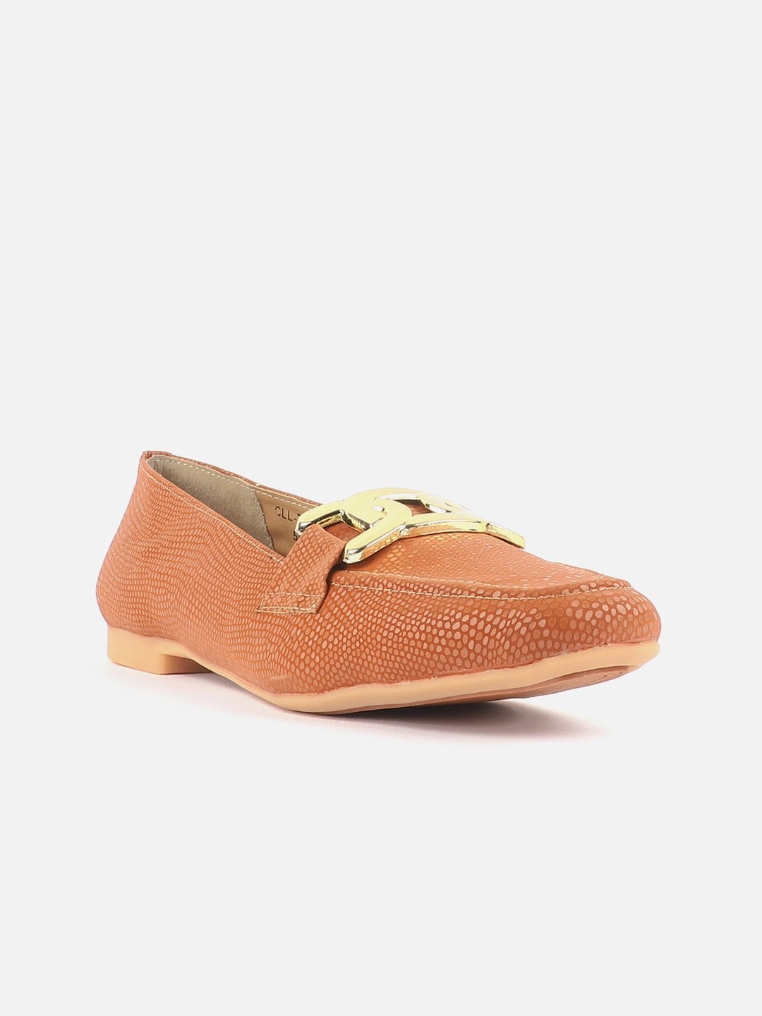 

Carlton London Women Textured Comfort Insole Horsebit Loafers, Tan