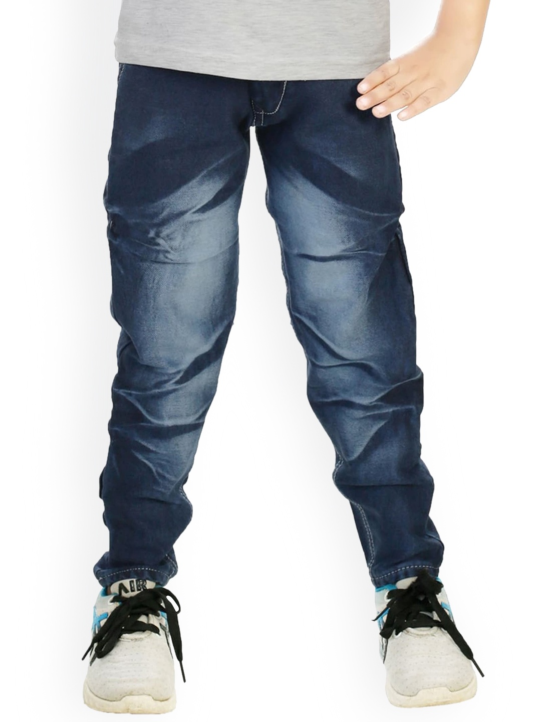 

BAESD Boys Boys Regular Fit Mid-Rise Clean Look Heavy Fade Jeans, Blue