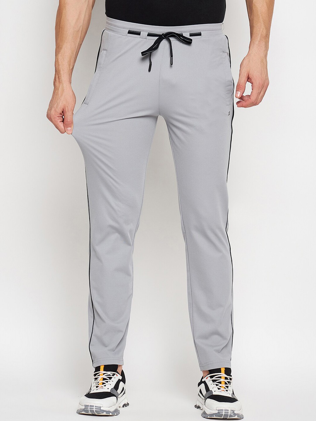 

Okane Men Mid-Rise Track Pants, Grey