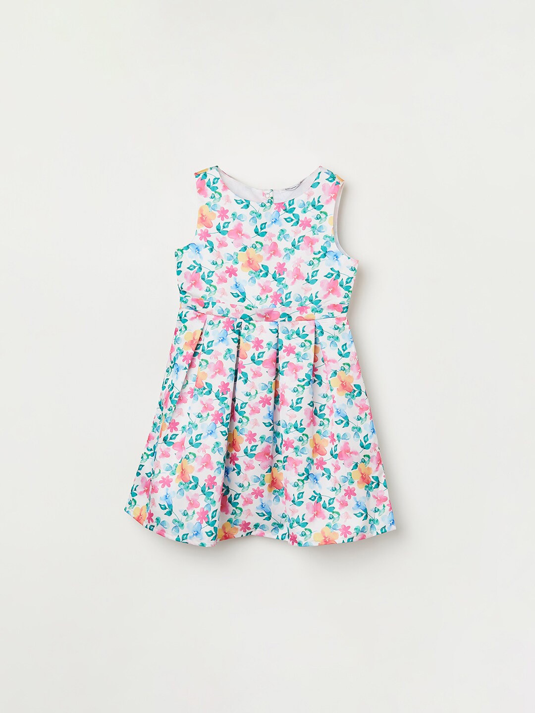 

Fame Forever by Lifestyle Girls Floral Printed Fit & Flare Dress, White