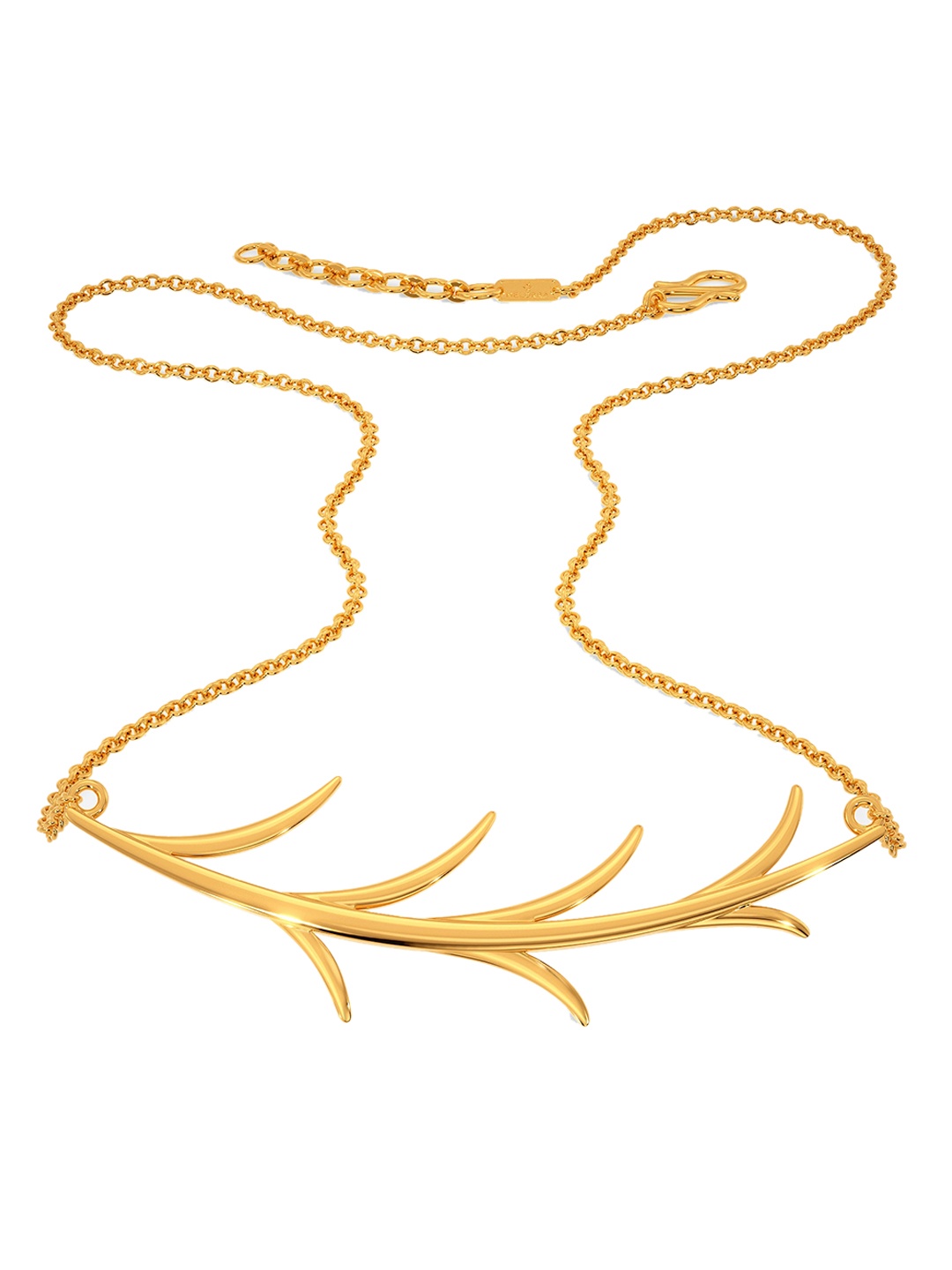 

MELORRA Pretty Party Plumes 18KT Gold Necklace-7.3gm