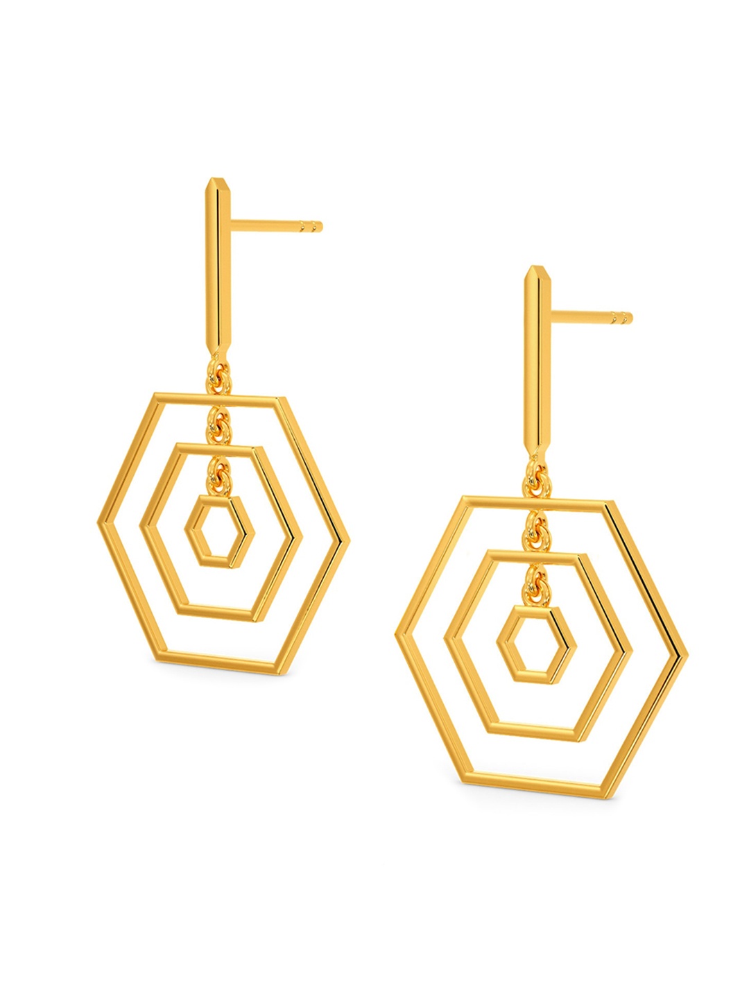 

MELORRA Layered Craze 18KT Gold Earrings-3.45gm