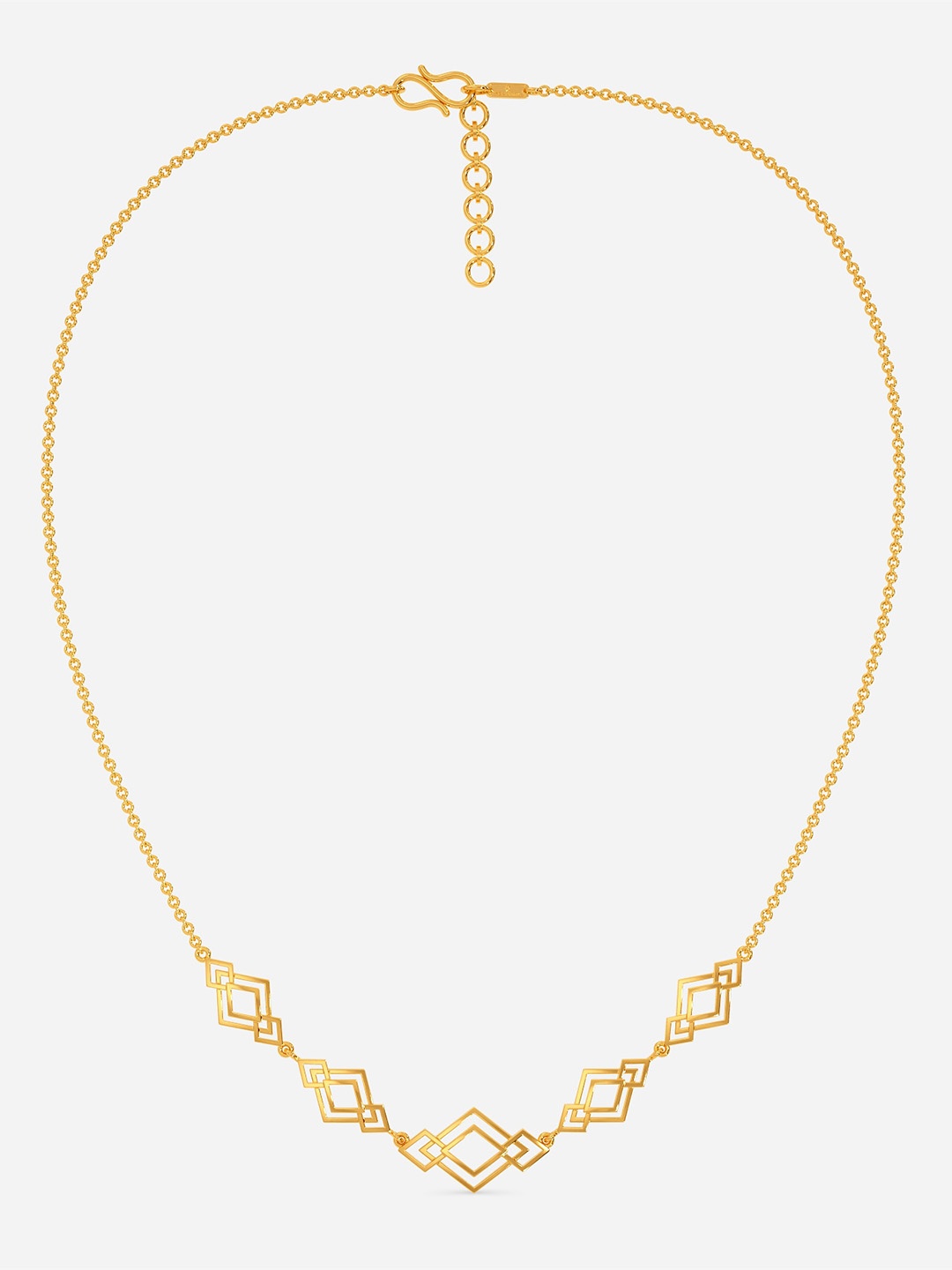 

MELORRA Rhombo Layer 18KT Gold Necklace-7.78gm