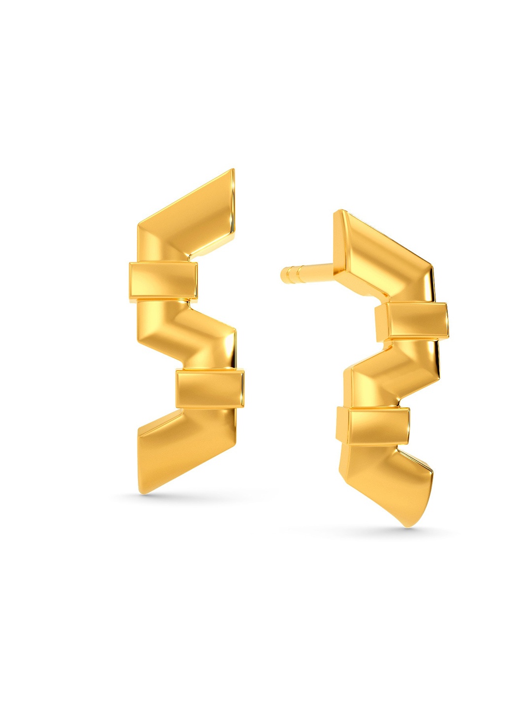 

MELORRA Fluid Fusion 18KT Gold Earrings-2.15gm