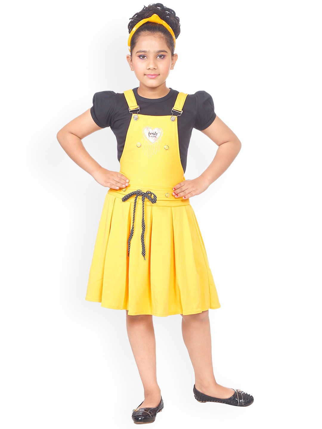 

BAESD Dungaree Skirt With T-Shirt, Yellow