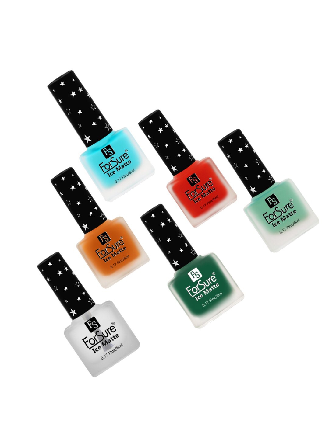 

ForSure Ice Matte Set Of 6 Nail Paint - 6ml Each, Blue