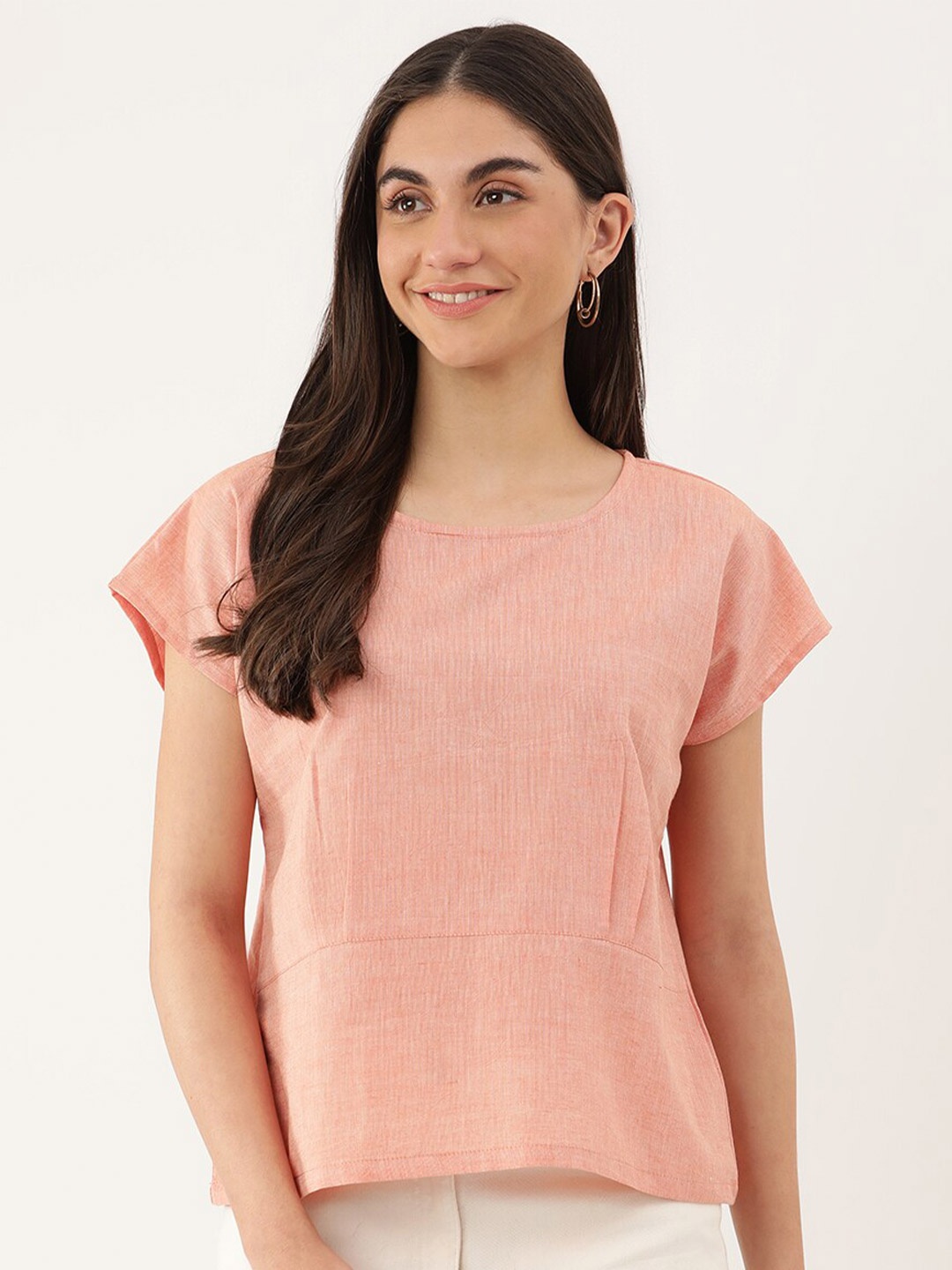 

Lokatita Pure Cotton Regular Top, Peach