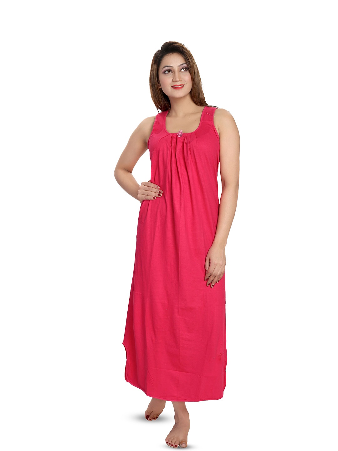 

CINCO Square Neck Sleeveless Maxi Nightdress, Pink