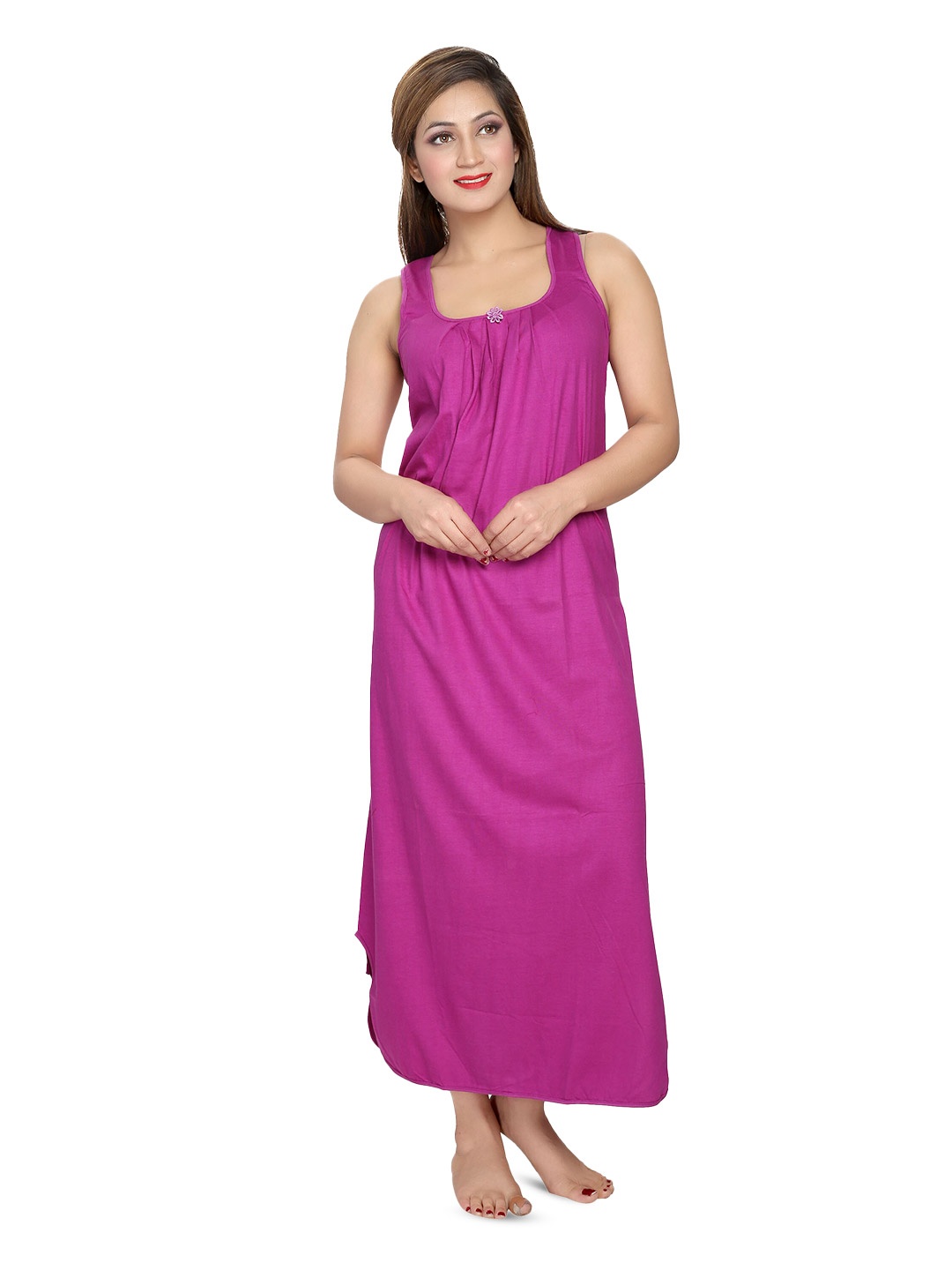 

CINCO Square Neck Sleeveless Maxi Nightdress, Pink