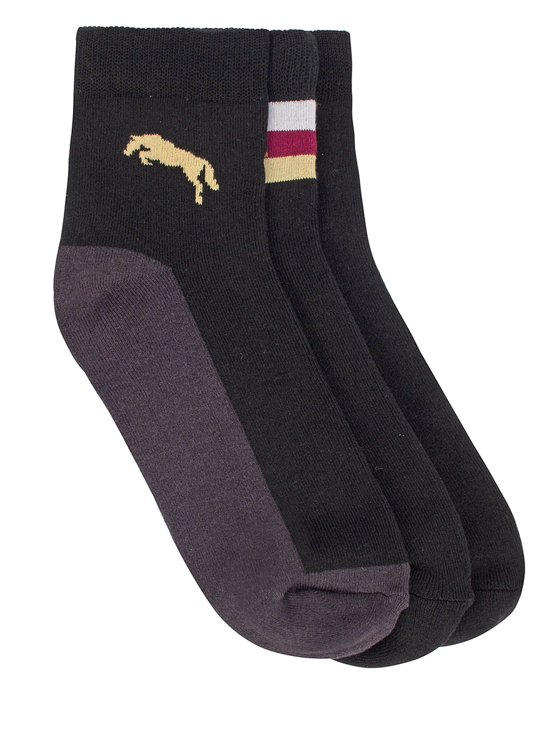 

JUMP USA Men Pack of 3 Ankle-Length Socks, Multi