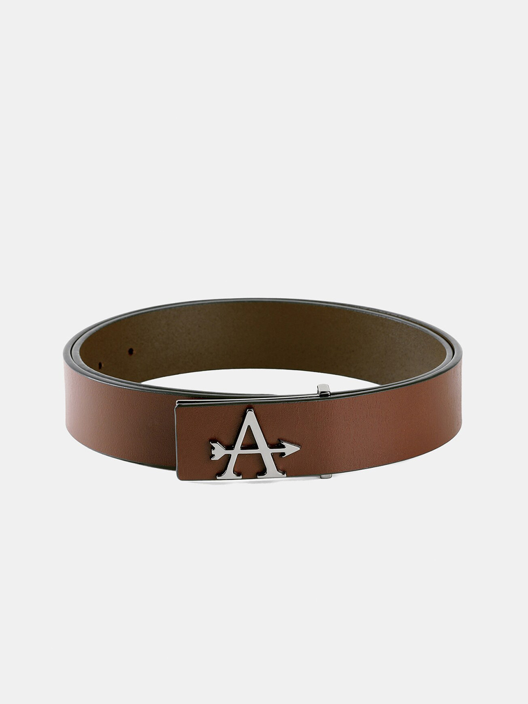 

Arrow Men Textured Leather Belt, Brown