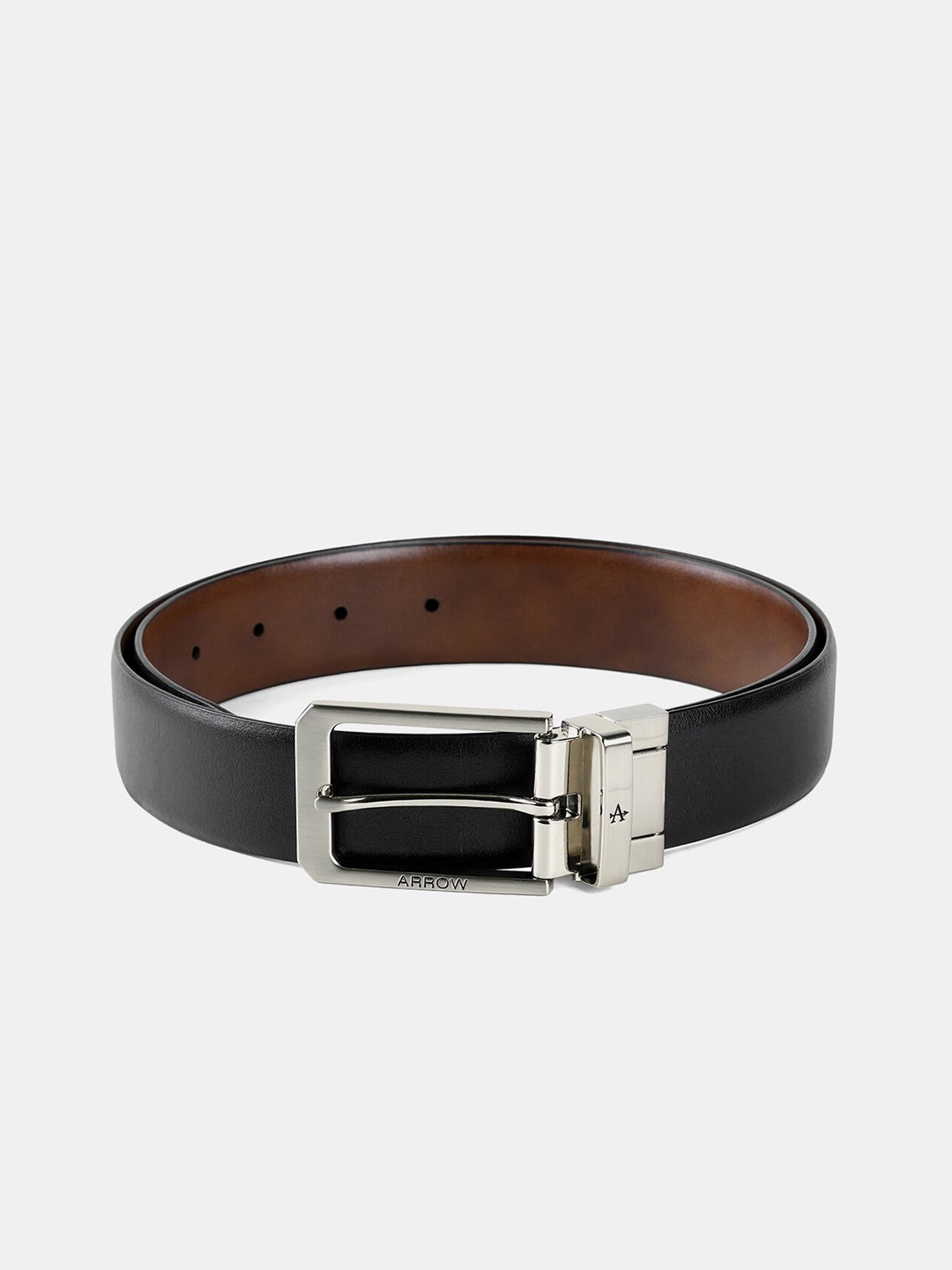 

Arrow Men Leather Reversible Formal Belt, Black