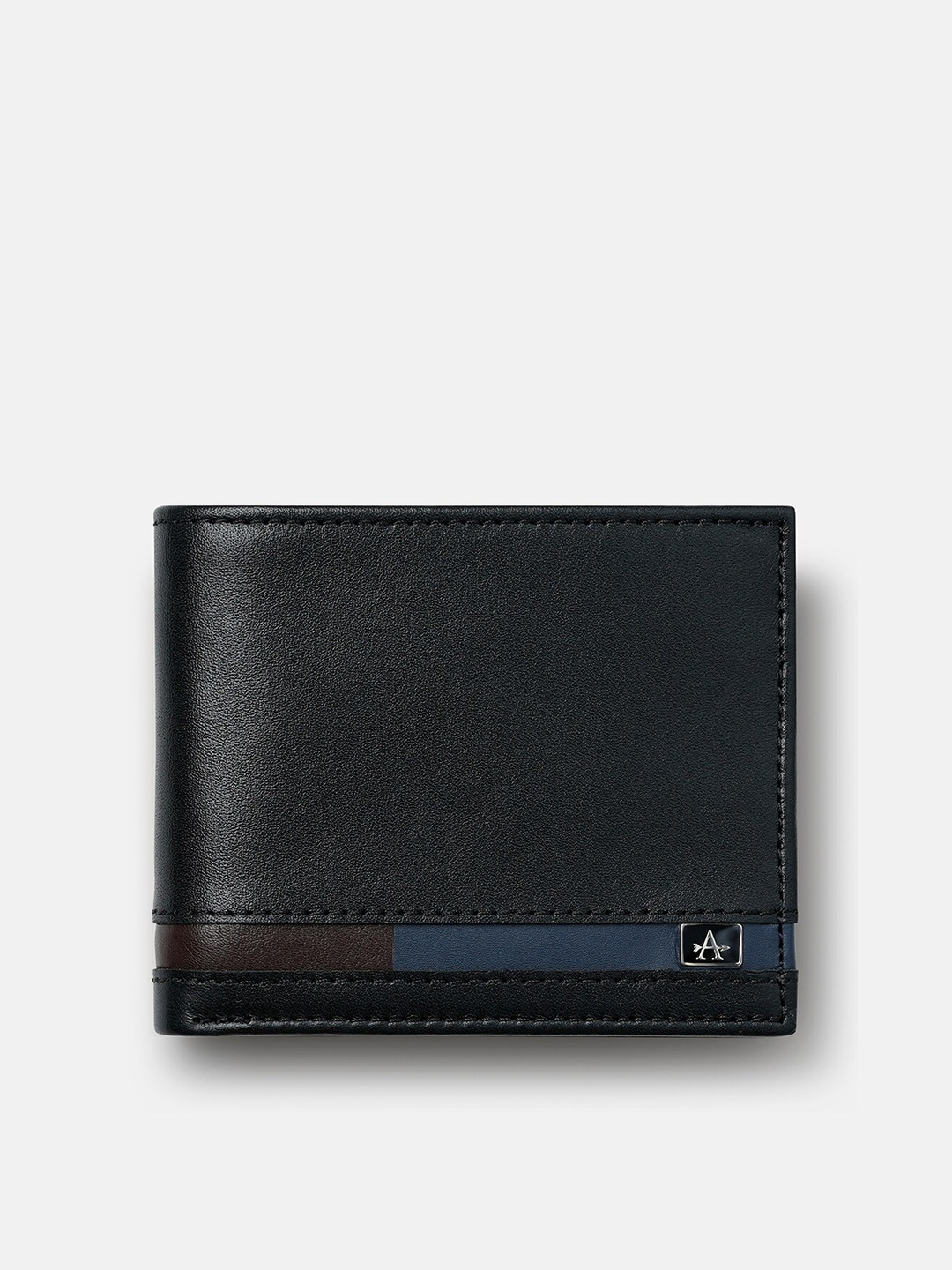 

Arrow Men Leather Two Fold Wallet, Black