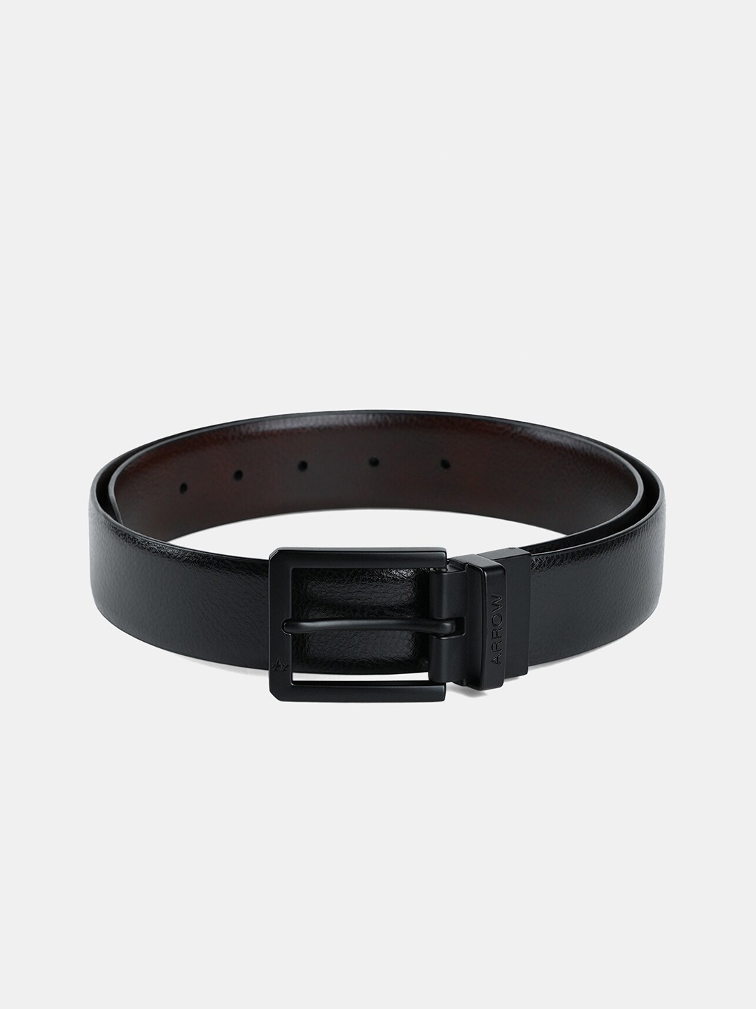 

Arrow Men Black Leather Reversible Formal Belt