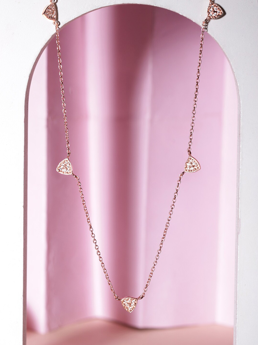 

Rubans Silver Rose Gold-Plated Necklace